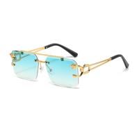 GGYTMQL Popular Rimless Sunglasses Women Luxury Retro Men Trending Travel Sun Glasses Female Shades UV400