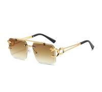 GGYTMQL Popular Rimless Sunglasses Women Luxury Retro Men Trending Travel Sun Glasses Female Shades UV400
