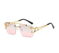 GGYTMQL Popular Rimless Sunglasses Women Luxury Retro Men Trending Travel Sun Glasses Female Shades UV400