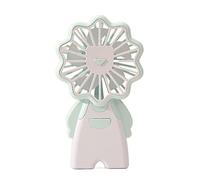 GGYTMQL Portable Mini Fan Rechargeable USB Handheld Cooling Fans Creative Animal Small Handy Fans Gift Outdoor Travel fan (Color : Beige)