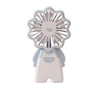 GGYTMQL Portable Mini Fan Rechargeable USB Handheld Cooling Fans Creative Animal Small Handy Fans Gift Outdoor Travel fan (Color : Beige)