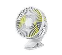 GGYTMQL Portable Rechargeable Cordless USB Mini Cordless Fan With Grip Clip 3 Blade Strong Wind Desk Rotating Fan Pocket Air Cooler fan (Color : Gold, Size : 4inch)