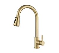 GGYTMQL Pull Out Sensor Gold Kitchen Faucet Touch Control Faucet Mixer for Kitchen Touch Sensor Kitchen Mixer Tap(Brushed Nickel2,No Touch)