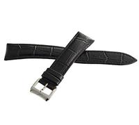 GGYTMQL Raymond Weil 19mm Black Leather Watch Band Strap with Gold-tone Stainless Steel Buckle V1.14
