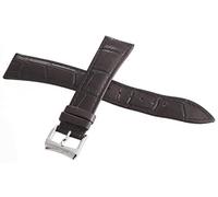 GGYTMQL Raymond Weil 19mm Brown Leather Watch Band Strap with Silver Stainless Steel Buckle V3.15