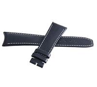 GGYTMQL Raymond Weil Freelancer 22mm Blue Leather White Stitching Watch Band Strap V3.18