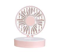 GGYTMQL Rechargeable Mirror USB Pink Makeup for Fan Office Mini Pocket Home Portable Handheld Desktop fan (Color : Green, Size : 7.9x7.5x4cm)