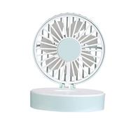GGYTMQL Rechargeable Mirror USB Pink Makeup for Fan Office Mini Pocket Home Portable Handheld Desktop fan (Color : Light Green, Size : 7.9x7.5x4cm)