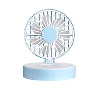 GGYTMQL Rechargeable Mirror USB Pink Makeup for Fan Office Mini Pocket Home Portable Handheld Desktop fan (Color : Green, Size : 7.9x7.5x4cm)