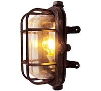GGYTMQL Retro Industrial Wall Lamp Indoor Outdoor Decor Wall Lantern Sconce Antique E27 Glass Wall Light Steampunk Loft Porch Lighting for Farmhouse Garage Entrance