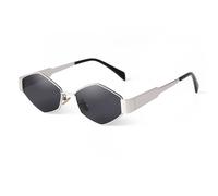 GGYTMQL Retro Metal Hexagon Sunglasses for Women Men Luxury Trendy Steam Punk Sun Glasses Female UV400