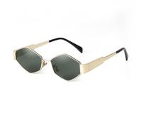 GGYTMQL Retro Metal Hexagon Sunglasses for Women Men Luxury Trendy Steam Punk Sun Glasses Female UV400