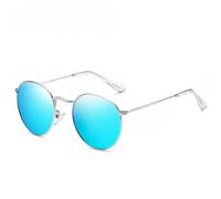 GGYTMQL Retro Metal Round Sunglasses Men Small Hip Hop Mirror Glasses Women