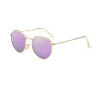 GGYTMQL Retro Metal Round Sunglasses Men Small Hip Hop Mirror Glasses Women