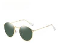 GGYTMQL Retro Metal Round Sunglasses Men Small Hip Hop Mirror Glasses Women
