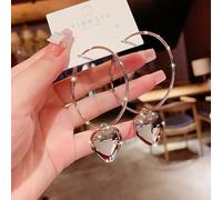 GGYTMQL Rhinestone Inlaid Pearl Tassel Long Earrings for Women Wedding Jewelry Brithday Gift