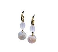 GGYTMQL Rhinestone Pearl Flower Earrings Wedding Jewelry Birthday Gifts