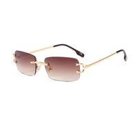 GGYTMQL Rimless Cut Edge Frame Sunglasses Women UV400 Fashion Sun Glasses for Men Frameless Shades Narrow Frame Eyewear