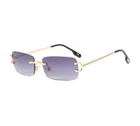 GGYTMQL Rimless Cut Edge Frame Sunglasses Women UV400 Fashion Sun Glasses for Men Frameless Shades Narrow Frame Eyewear