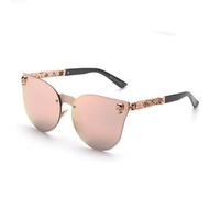 GGYTMQL Round Rimless Glasses Eyewear Vintage Cool Sunglasses Women Men