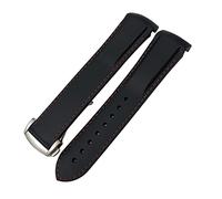 GGYTMQL Rubber Silicone Watchband 19Mm 20Mm 21Mm 22Mm for Hydroconques Conquest Vhp Waterproof Sport Watch Strap/Blue White/22Mm
