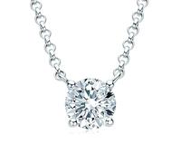 GGYTMQL s Necklace 1 Carat d Color Pendant Necklace 4-Claw Sparkling Diamond Clavicle Chain for Women