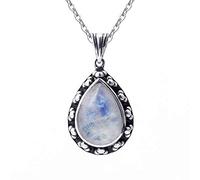 GGYTMQL s pendant necklace large pear shape 10x14 natural moonstone necklace engagement party jewelry Made in China