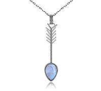 GGYTMQL s pendant necklace pear shape 9x13.0mm natural moonstone blue sandstone necklace women's fine jewelry gift Made in China