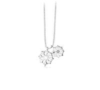 GGYTMQL S925 Christmas Snowflake Niche Personality Pendant Sterling Silver Necklace Collarbone Chain Women's Gift