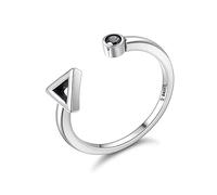 GGYTMQL S925 Geometric Round Triangle Open Finger Rings, Women Adjustable Rings Casual Sporty Jewelry Accessories, Gifts for Girlfriend