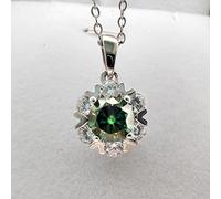 GGYTMQL s925 silver true 1 carat pink vss moissanite necklace pass knot party birthday