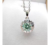 GGYTMQL s925 silver true 1 carat pink vss moissanite necklace pass knot party birthday