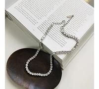 GGYTMQL s925 Sterling Silver 5a Choker Necklace for Women Shine Short Chain Necklace 925