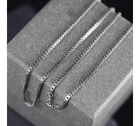 GGYTMQL s925 sterling silver jewelry ladies 2.0mm double box chain woman necklace