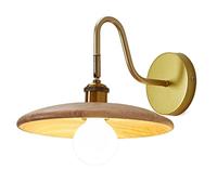 GGYTMQL Scandinavian Japanese-Style Log Wall Sconce, Wall Sconce Wabi-sabi Style Bedside e26 Wall lamp. Bedroom Single Decorative Wall Mount Light Fixture. for b&b Entrance Hallway Wall Lantern
