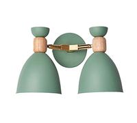 GGYTMQL Scandinavian Modern Minimalist Wall Sconce. Bedroom Wood Metal Double Wall lamp. Bedside e27 Modern Wall Lighting Fixture. for Hallway, Balcony, Entrance Wall Light