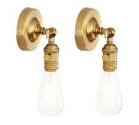 GGYTMQL Set of 2 Industrial Vintage Loft Coffee Bar Kitchen Metal Wall Sconce Light Edison Lamp Fixture Corridor Wall Lights (Antique)
