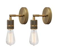 GGYTMQL Set of 2 Vintage Up/Down Wall Light Industrial Antique Wall Lamp Fitting Fixtures,Wall Sconce Edison Lamp for Kitchen, Hall, Dining Room, Bedroom,Bar, Restaurants, Coffee Shop (Rose Gold)