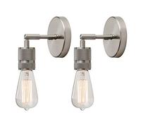 GGYTMQL Set of 2 Vintage Up/Down Wall Light Industrial Antique Wall Lamp Fitting Fixtures,Wall Sconce Edison Lamp for Kitchen, Hall, Dining Room, Bedroom,Bar, Restaurants, Coffee Shop (Black)