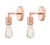 GGYTMQL Set of 2 Vintage Up/Down Wall Light Industrial Antique Wall Lamp Fitting Fixtures,Wall Sconce Edison Lamp for Kitchen, Hall, Dining Room, Bedroom,Bar, Restaurants, Coffee Shop (Brushed)