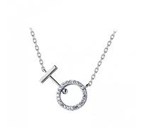 GGYTMQL shiny clear round circle pendant necklace for women 925 necklace wedding jewelry Made in China