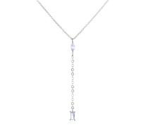 GGYTMQL Shiny Cubic Zircon Tassel Pendants Necklaces for Women 925 Jewelry Geometric Clavicle Chain Necklace