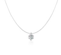 GGYTMQL Silver Invisible Chain Necklaces pendants Rhinestone Choker Transparent Fishing Line Femme