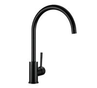 GGYTMQL Simple Copper Matte Black Kitchen Tap Copper Deck Mounted Faucet with Single Handle & Cold Water Tap