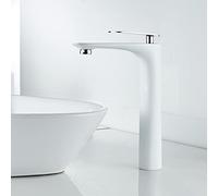 GGYTMQL Single Vanity Black Brass Sink Bathroom 1 Hole hot and Cold Faucet for washbasin,Black a