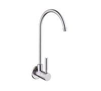 GGYTMQL Sink Tap Kitchen Bathroom,Straight Water Faucet Kitchen Pure Water Single Cold Lead-Free Waterhine Wash Vegetable Basin Wash Bowl Sink Sink Wall Type 4 Point Rotary Water Purifier