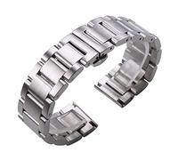 GGYTMQL Solid 316L Stainless Steel Watchbands Silver 18Mm 20Mm 21Mm 22Mm 23.0Mm 24Mm Metal Watch Band Strap Wrist Watches Steel Watch Band /18Mm/A