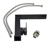 GGYTMQL Solid Brass Matte Black Kitchen Swivel Spout Single Handle Sink Faucet Spray Mixer Tap