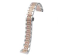 GGYTMQL Solid Steel Watchband for Armani AR1945/1648/1863/AR2447/AR11121 for Men‘s Rose Gold 22mm Wrist Strap Metal Replacement Bracelet