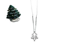 GGYTMQL Sparkling 100% s925 Pendant Christmas Tree Necklaces for Women s Jewelry